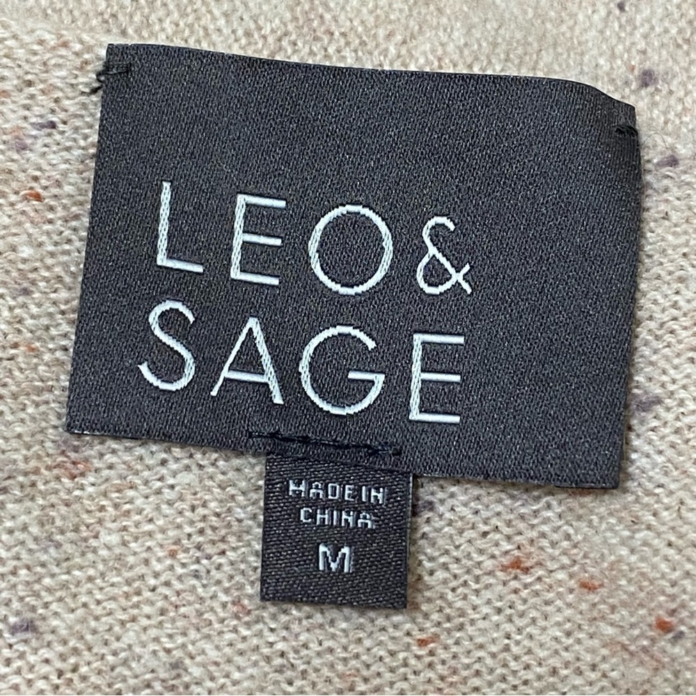 Leo & Sage Cashmere Quiet Luxury Ribbed Pullover Sweater Medium - Picture 4 of 6